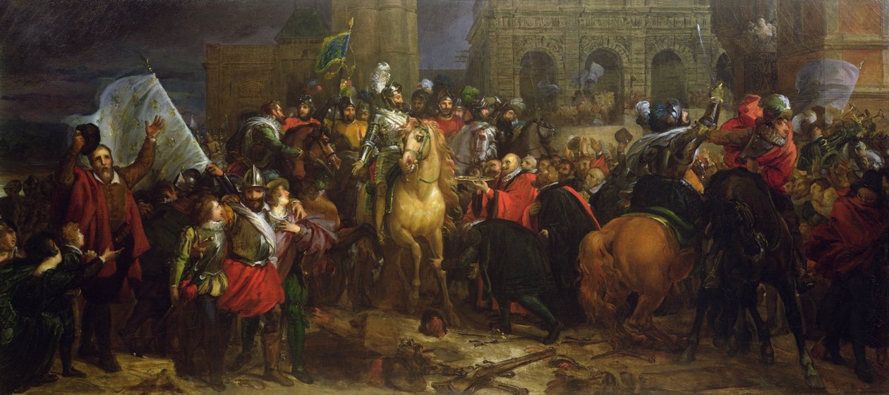 دخول هنري الرابع إلى باريس في 22 مارس 1594 ، c.1816 بواسطة فرانسوا باسكال سيمون جيرارد