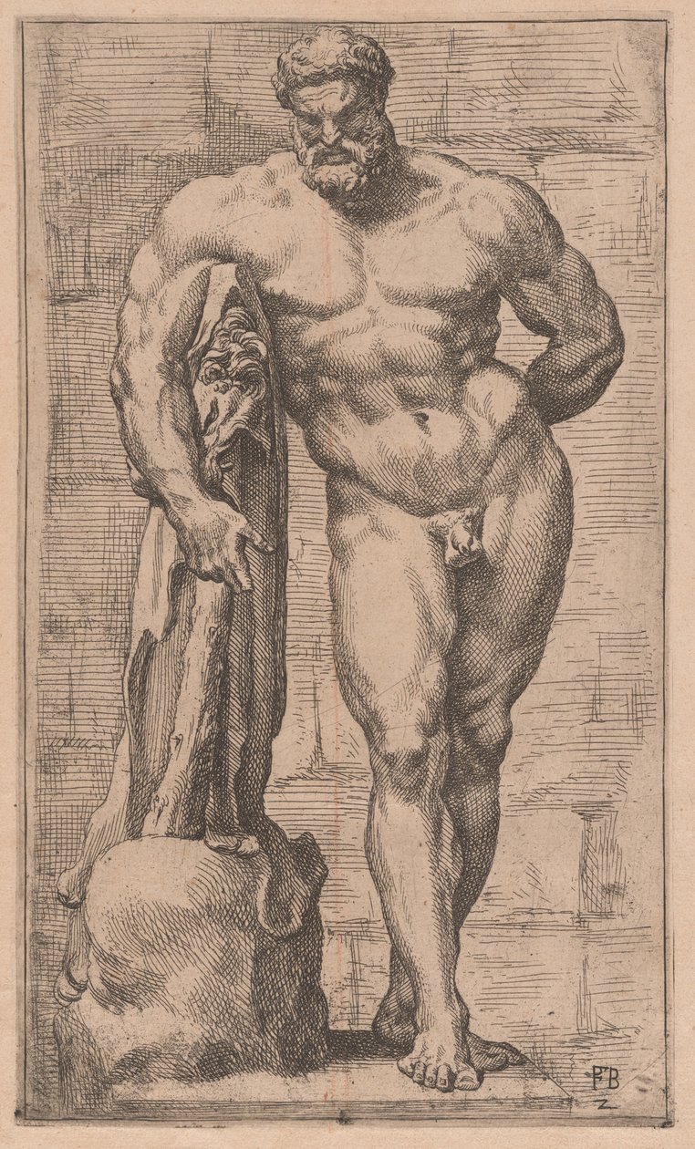 Farnese Hercules ، منظر أمامي [اللوحة 2] بواسطة فرانسوا بيرييه