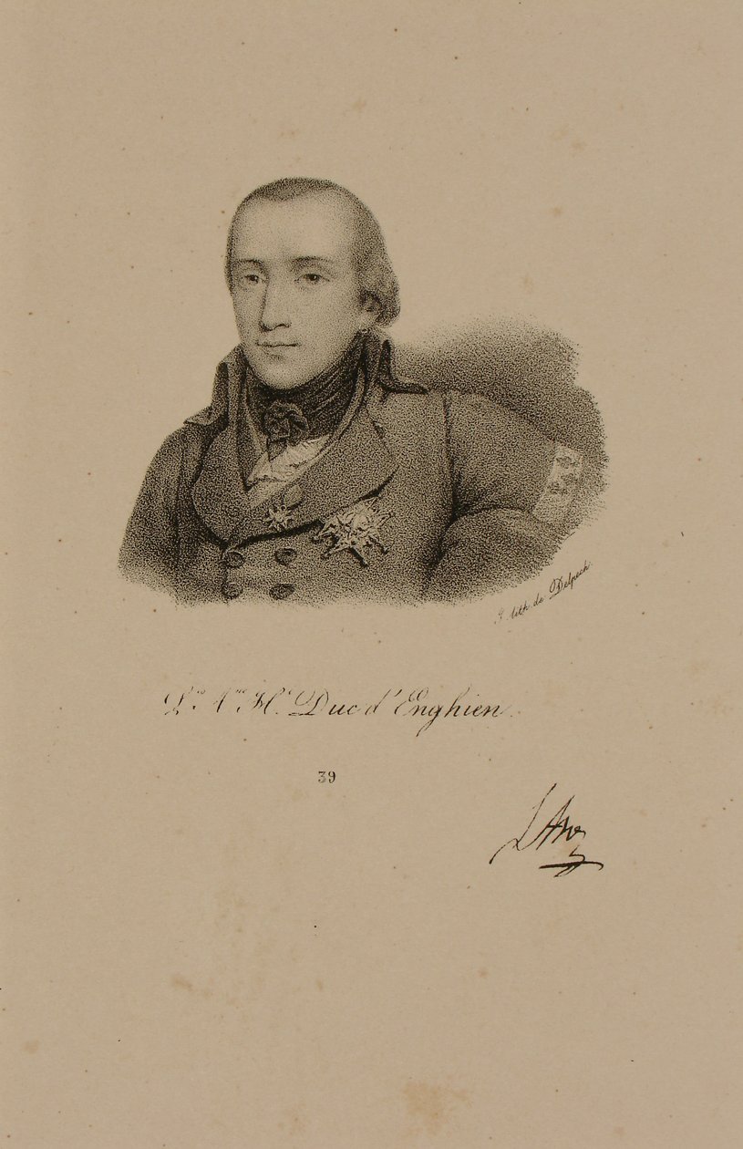 لويس أنطوان هنري دي بوربون (1772-1804) دوق إنين يرتدي الزي الموحد بواسطة فرانسوا سيرافين ديلبك