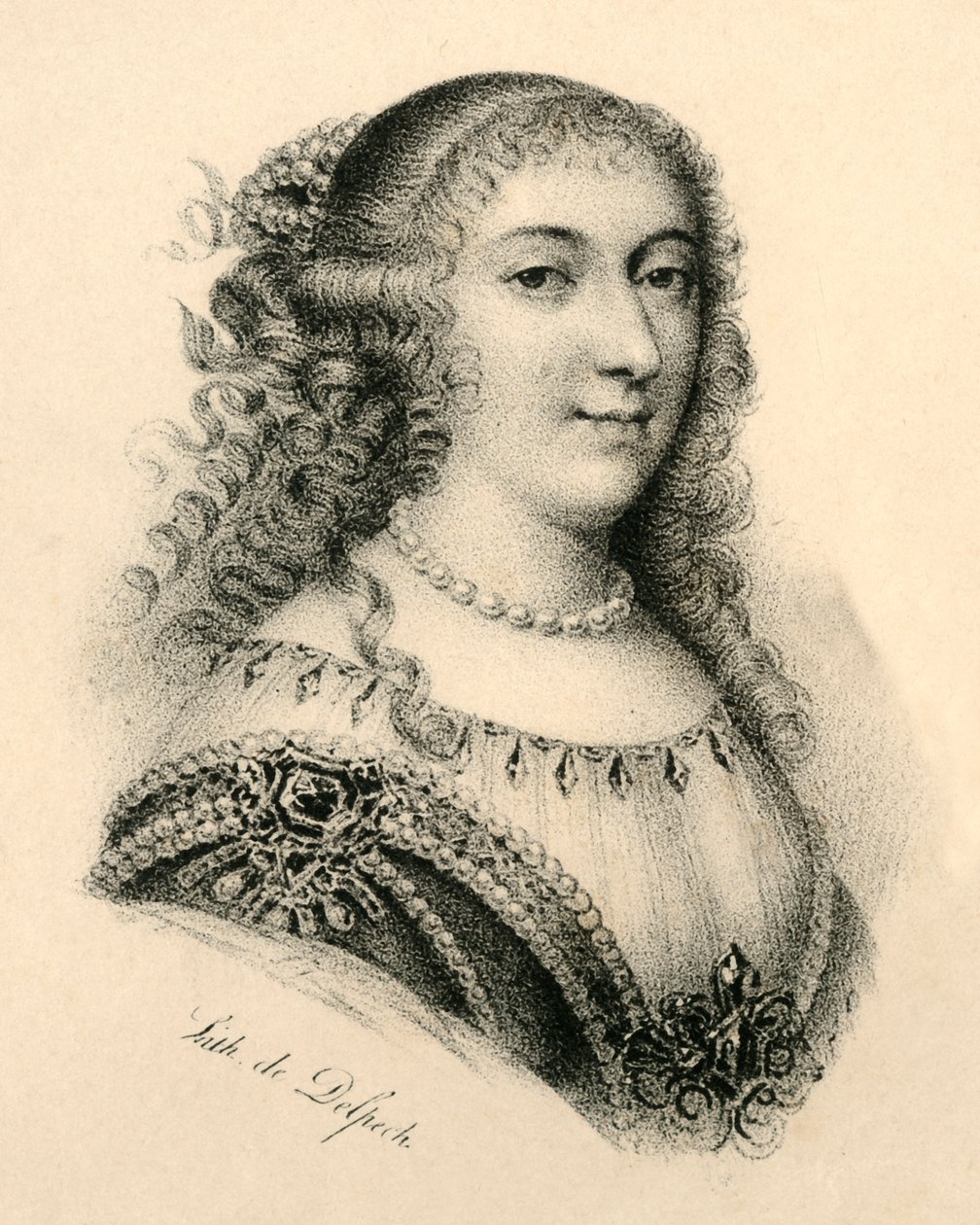 Mademoiselle de Montpensier، 1627-1693، c1830. بواسطة فرانسوا سيرافين ديلبك