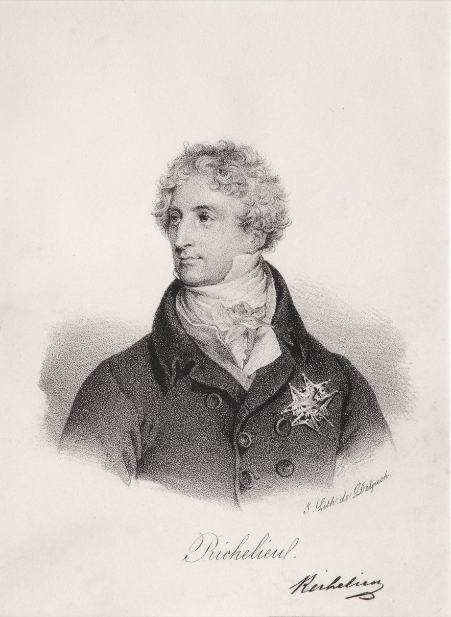 صورة أرماند إيمانويل دو بليسيس ، دوق ريشيليو ، 1820s بواسطة فرانسوا سيرافين ديلبك