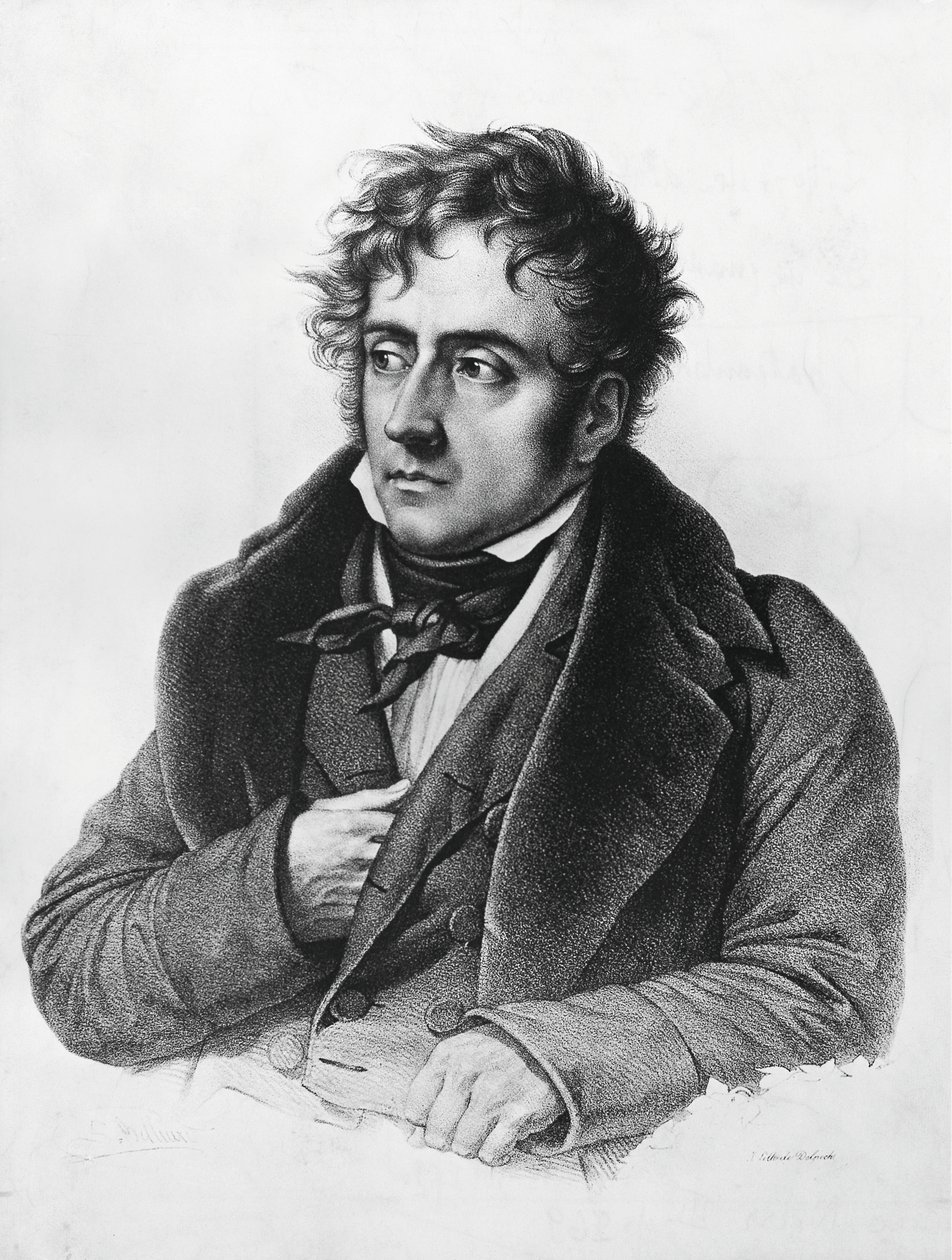 صورة لفرنسوا-رينيه ، فيكومت دي شاتوبريان (1768-1848) ، كاتب وسياسي ودبلوماسي ومؤرخ فرنسي بواسطة فرانسوا سيرافين ديلبك