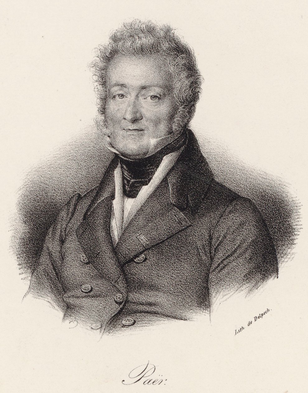 صورة للملحن فرديناندو باير 1771-1839 ، 1830. بواسطة فرانسوا سيرافين ديلبك