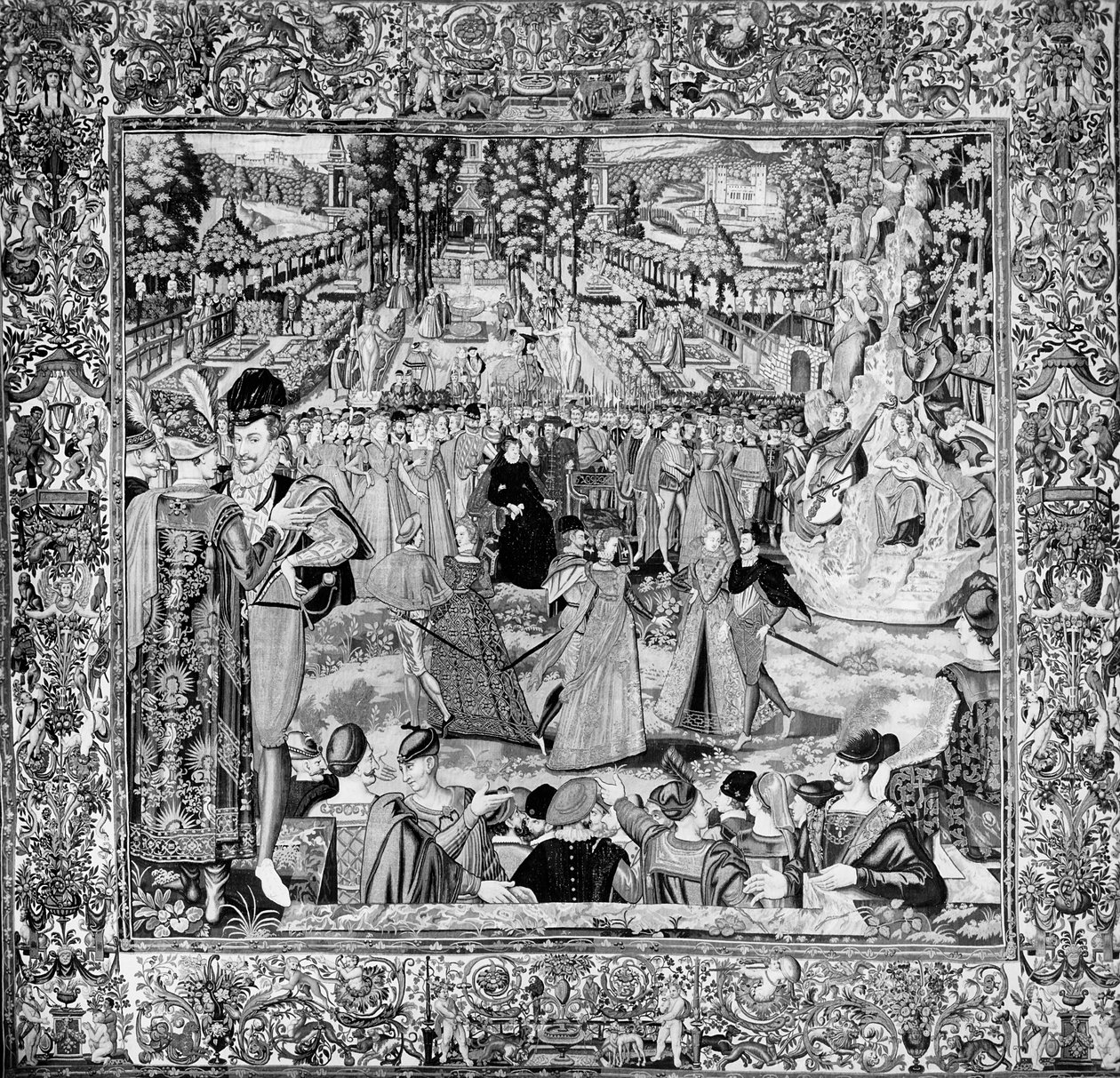 مهرجان تكريم للسفراء البولنديين بحضور كاثرين دي ميديشي (1519-1589) وهنري الثالث (1551-89) بواسطة فرانسوا بعد كويسنيل