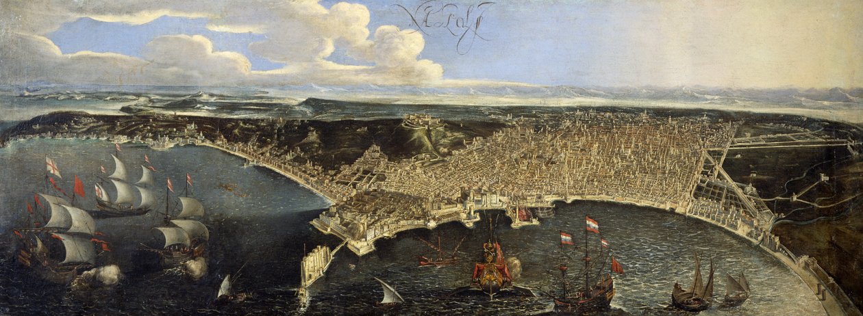 General view of Naples بواسطة فرانسوا دي نومي