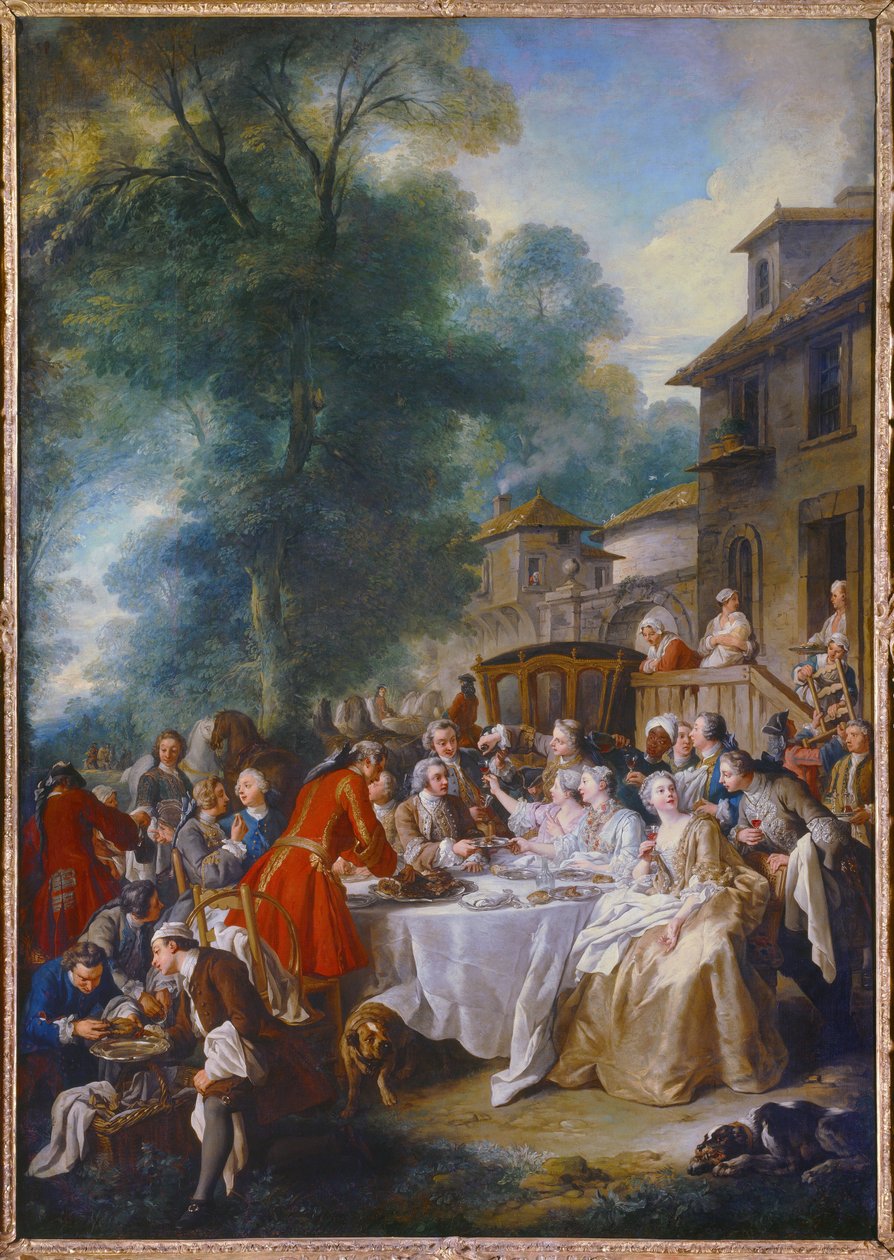 غداء الصيد. لوحة جان فرانسوا دي تروي (1679-1752) بواسطة فرانسوا دي تروي