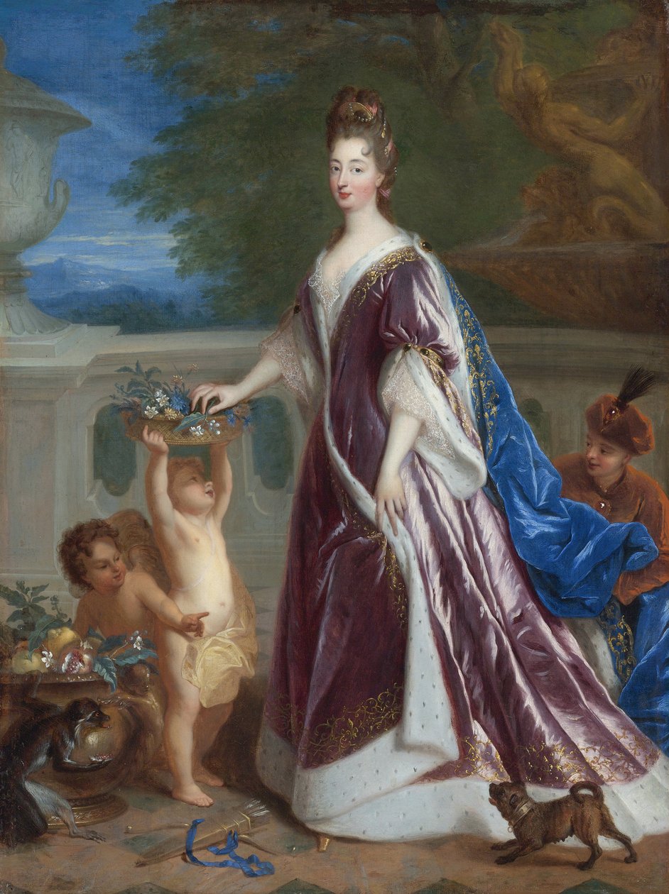 "صورة إليزابيث شارلوت (إليزابيث شارلوت) من بافيير أو بالاتينات (1652-1722)" (إليزابيث شارلوت ، الأميرة بالاتين) لوحة لفرانسوا دي تروي (1645-1730) مجموعة خاصة من القرن السابع عشر بواسطة فرانسوا دي تروي