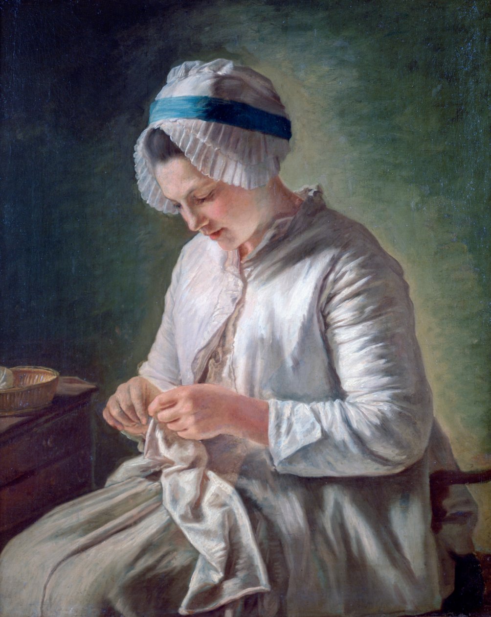 امرأة شابة في العمل ، c1725-1778 بواسطة فرانسواز دوبارك