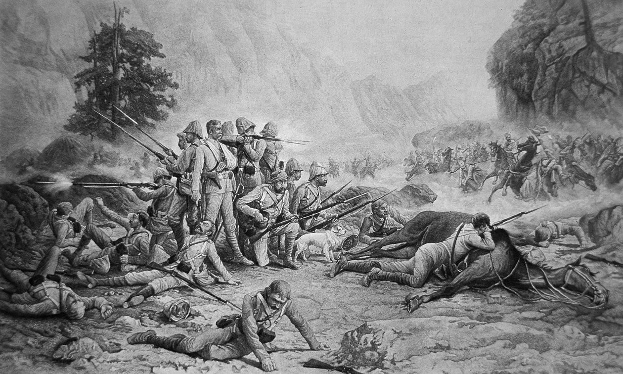 The Last Eleven at Maiwand (litho) بواسطة فرانك (بعد) فيلر