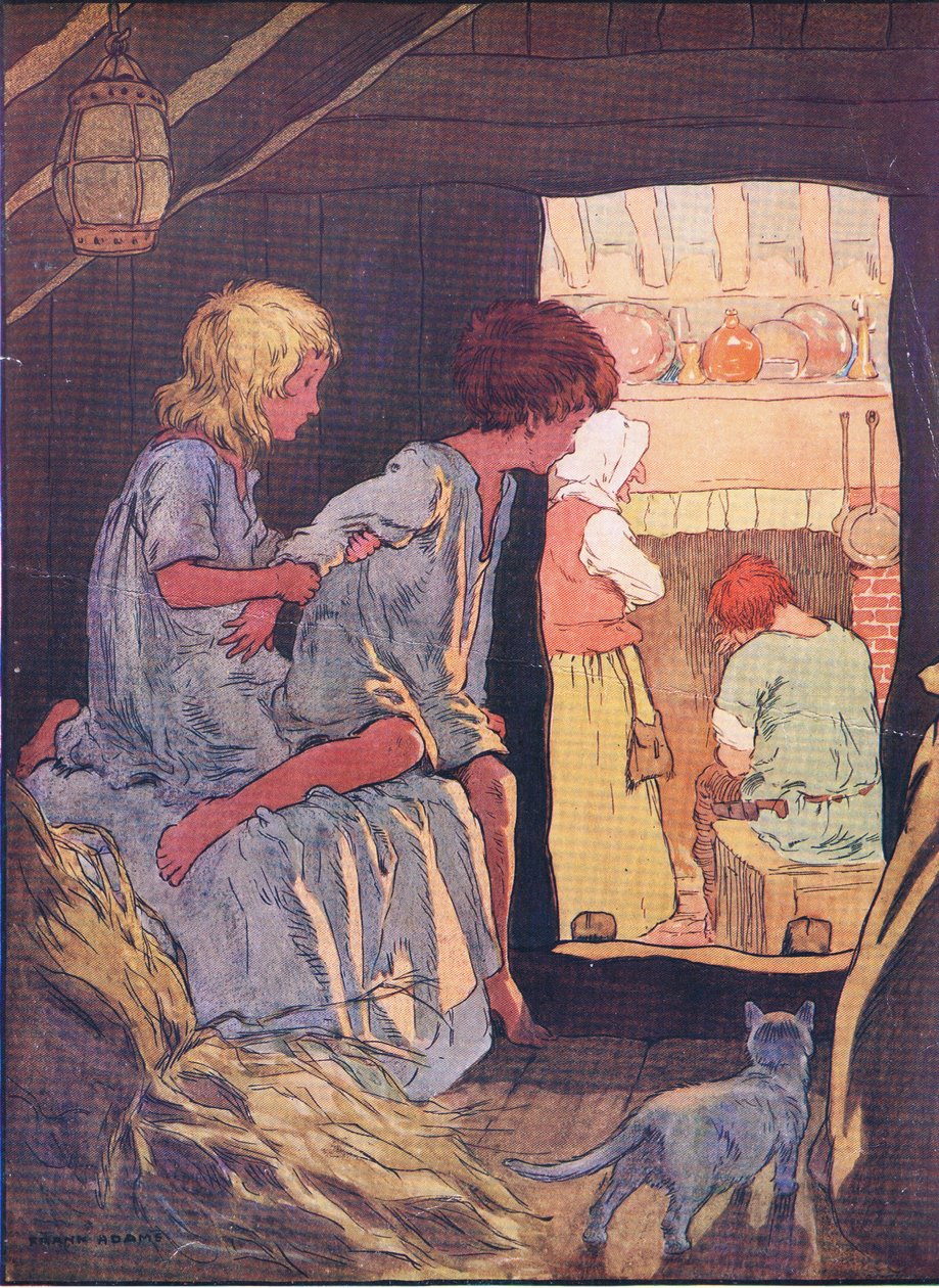 لم يستطع الأطفال النوم ، من هانسيل وجريتل الذي نشرته Blackie & Son Limited ، ج .1940 بواسطة فرانك ادامز