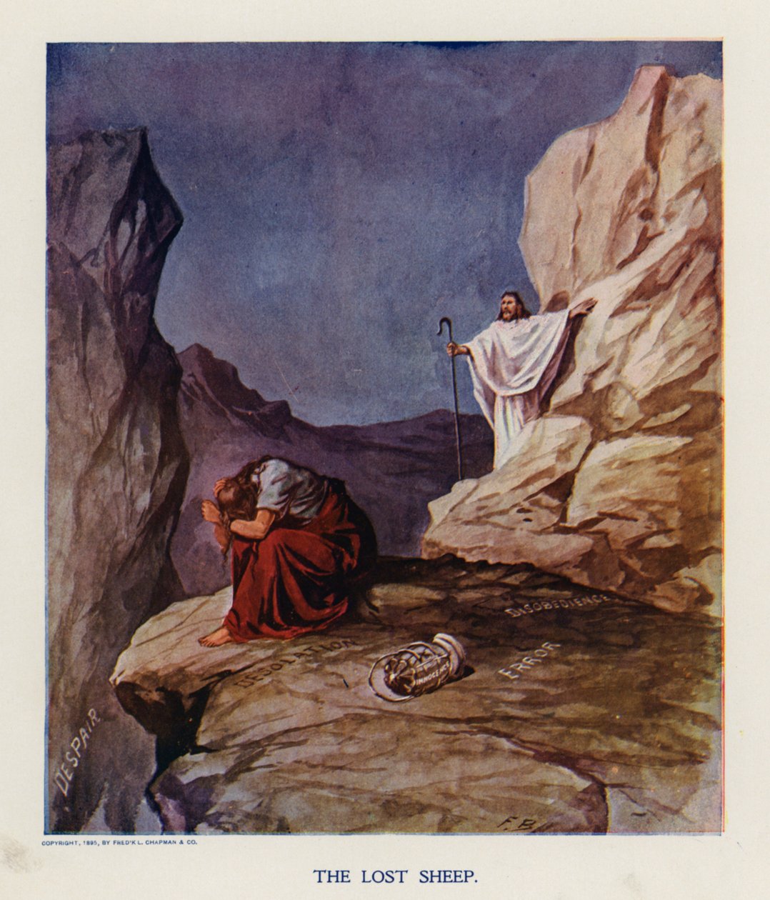 الخروف الضائع (طباعة حجرية ملونة) بواسطة فرانك بيرد