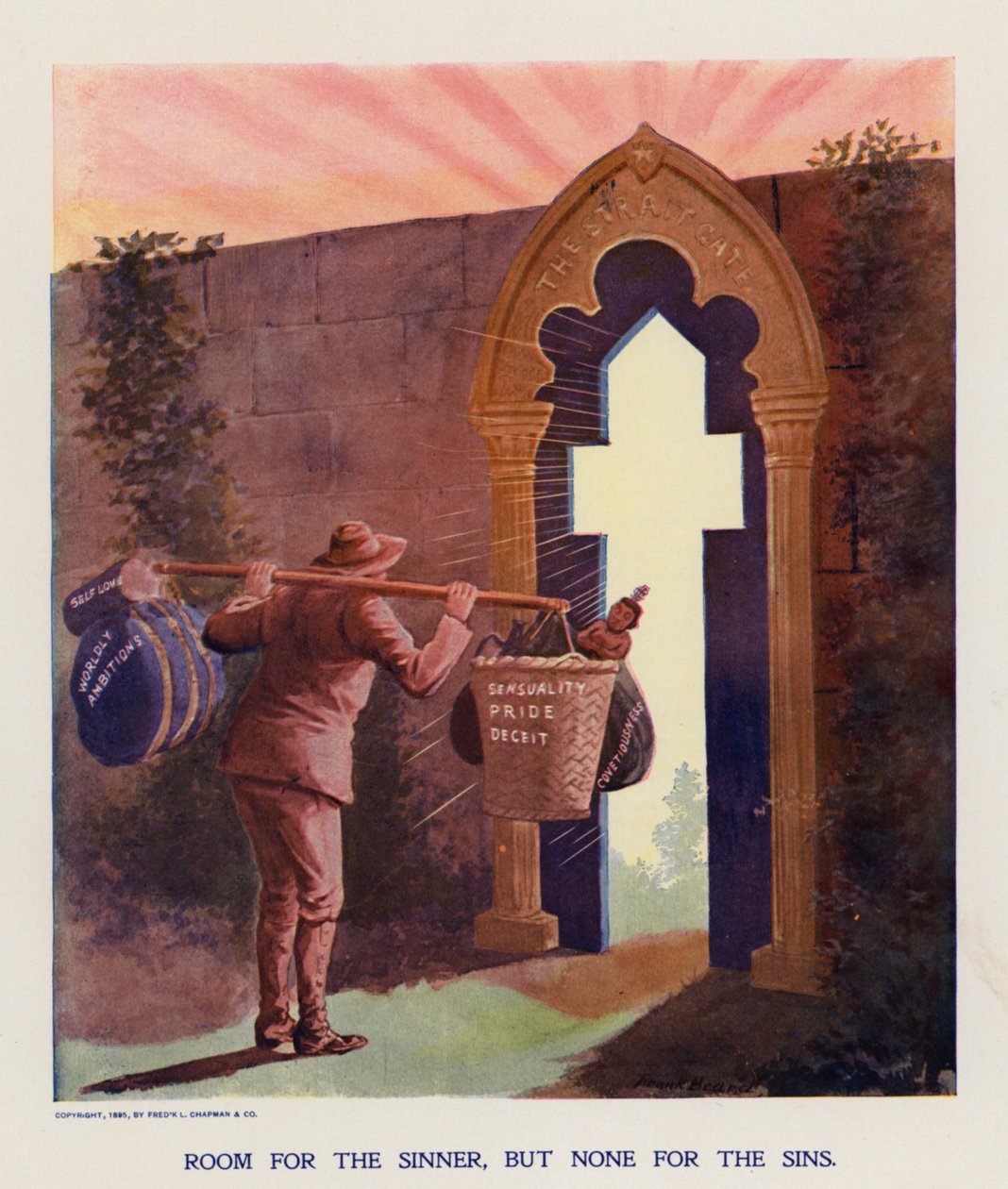 بوابة المضيق (طباعة حجرية ملونة) بواسطة فرانك بيرد