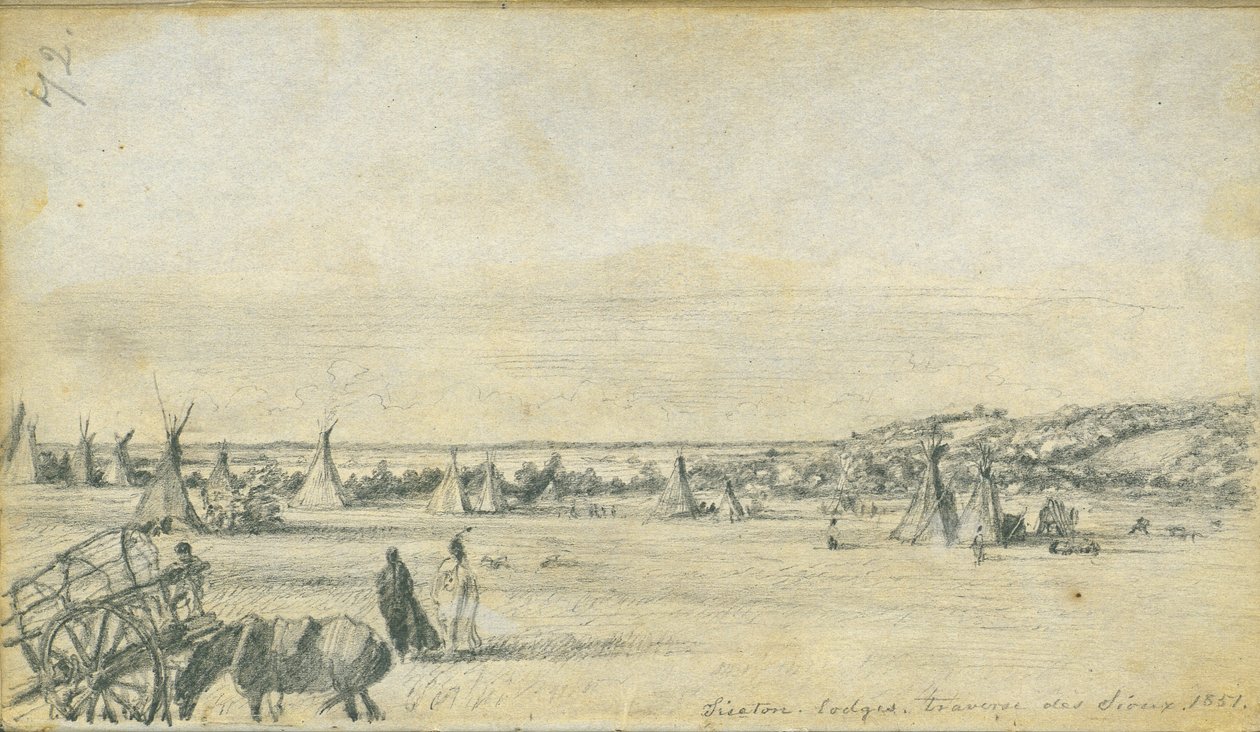 Siseton Lodges ، Traverse des Sioux ، 1851 بواسطة فرانك بلاكويل ماير