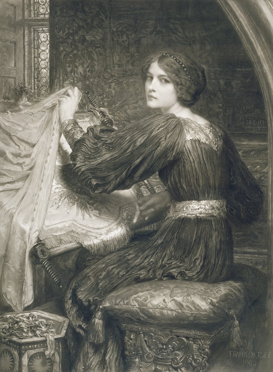 بينيلوب ، نقشت بواسطة حانة نورمان هيرست (1862 - 1955). بواسطة Frost and Reed، 1903 (mezzotint) بواسطة فرانك ديكسي