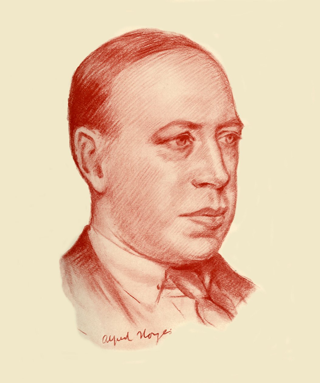 ألفريد نويز ، 1928. بواسطة فرانك إي سلاتر