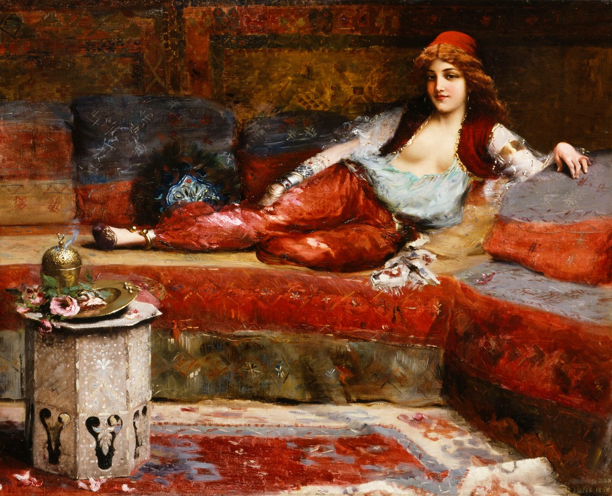 زهرة شرقية ، 1890-1899 (زيت على قماش) بواسطة فرانك هولمان