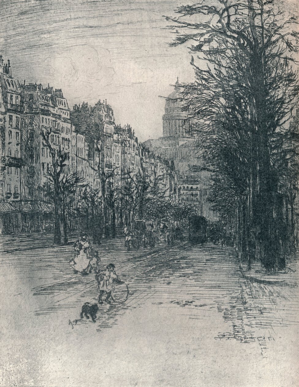شارع ديس جوبيلينز ، باريس ، c1908 بواسطة فرانك ميلتون أرمينجتون