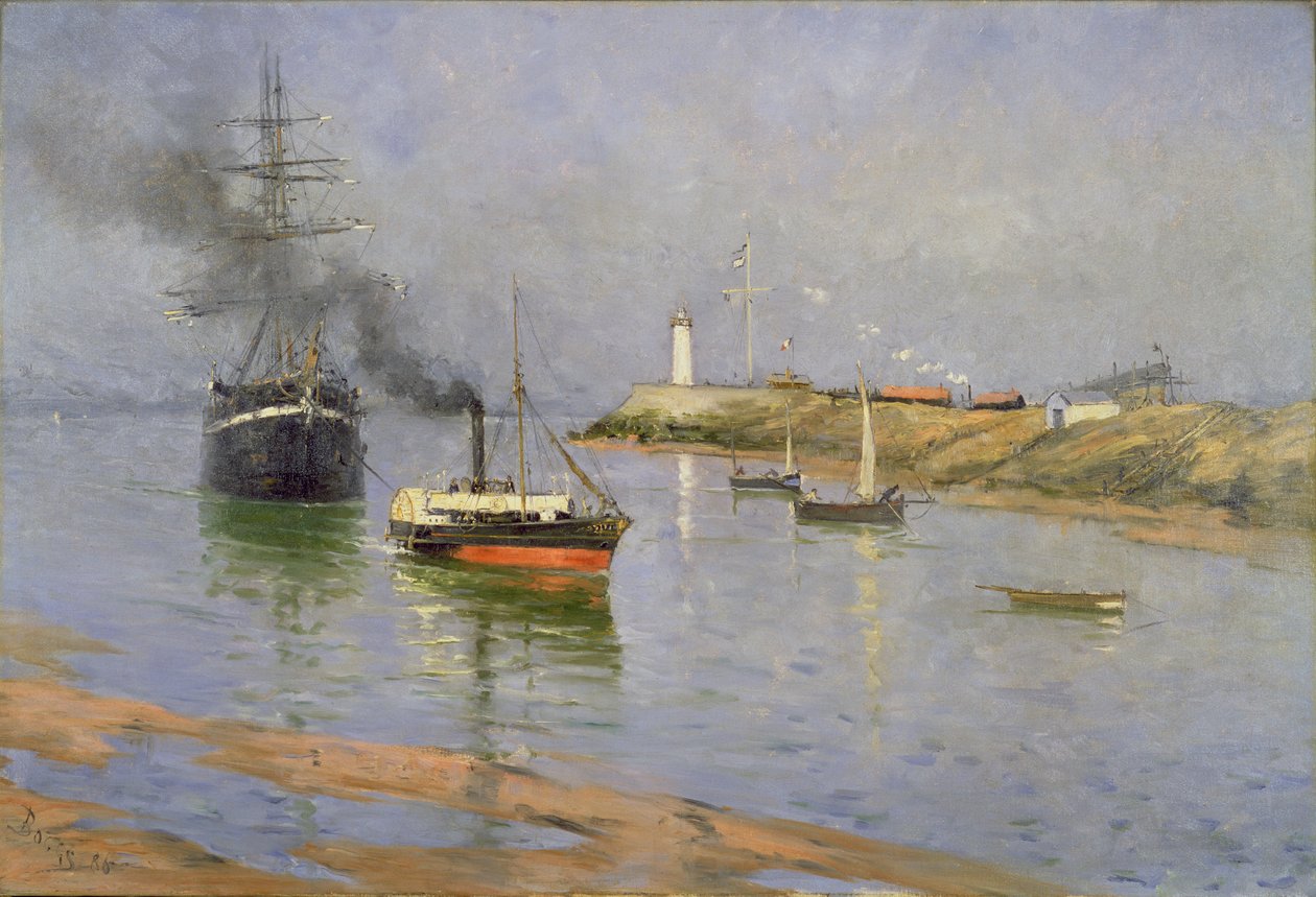 الميناء في Honfleur ، 1886 بواسطة فرانك مايرز بوغز