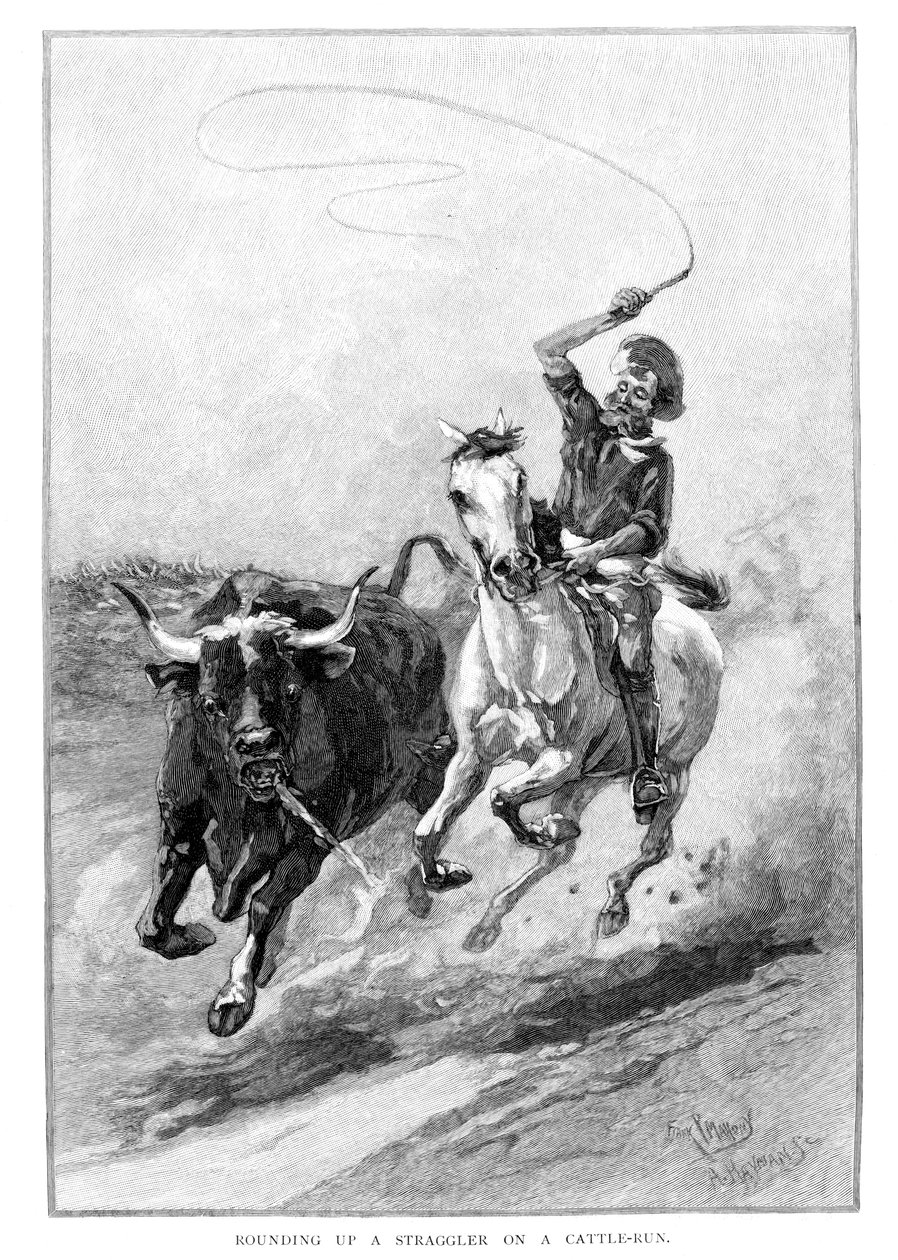 تقريب Straggler على تشغيل الماشية ، أستراليا ، 1886 بواسطة فرانك بي ماهوني