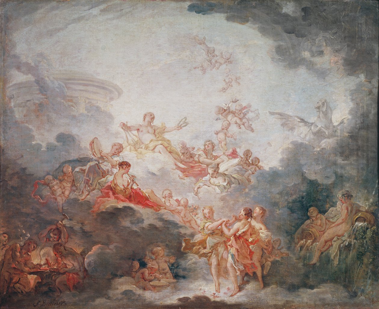 أبولو تتويج الفنون ، c.1763-70 بواسطة فرانسوا باوتشر