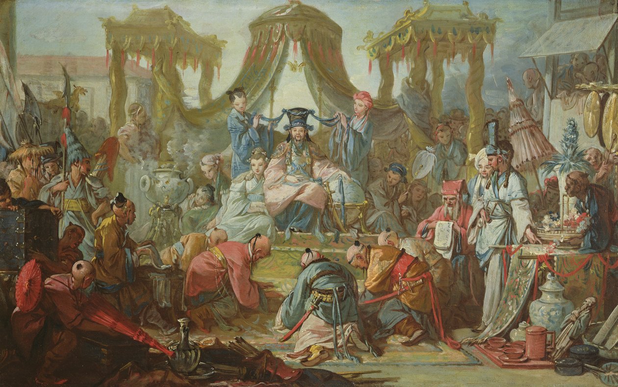 الزواج الصيني ، أو جمهور مع إمبراطور الصين ، ج .1742 بواسطة فرانسوا باوتشر