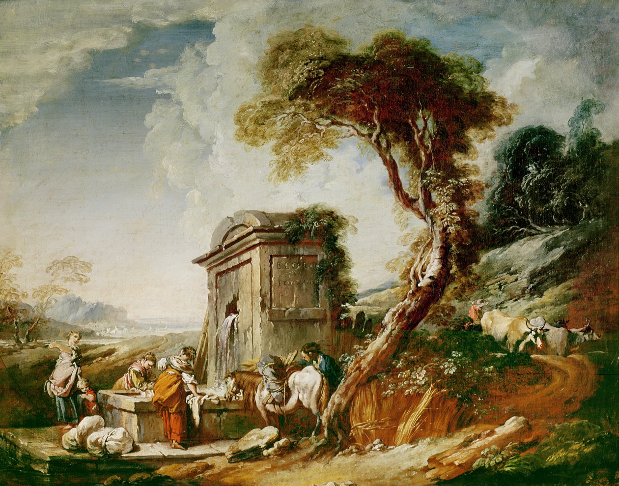 المرأة الغسالة ، ج 1730 بواسطة فرانسوا باوتشر