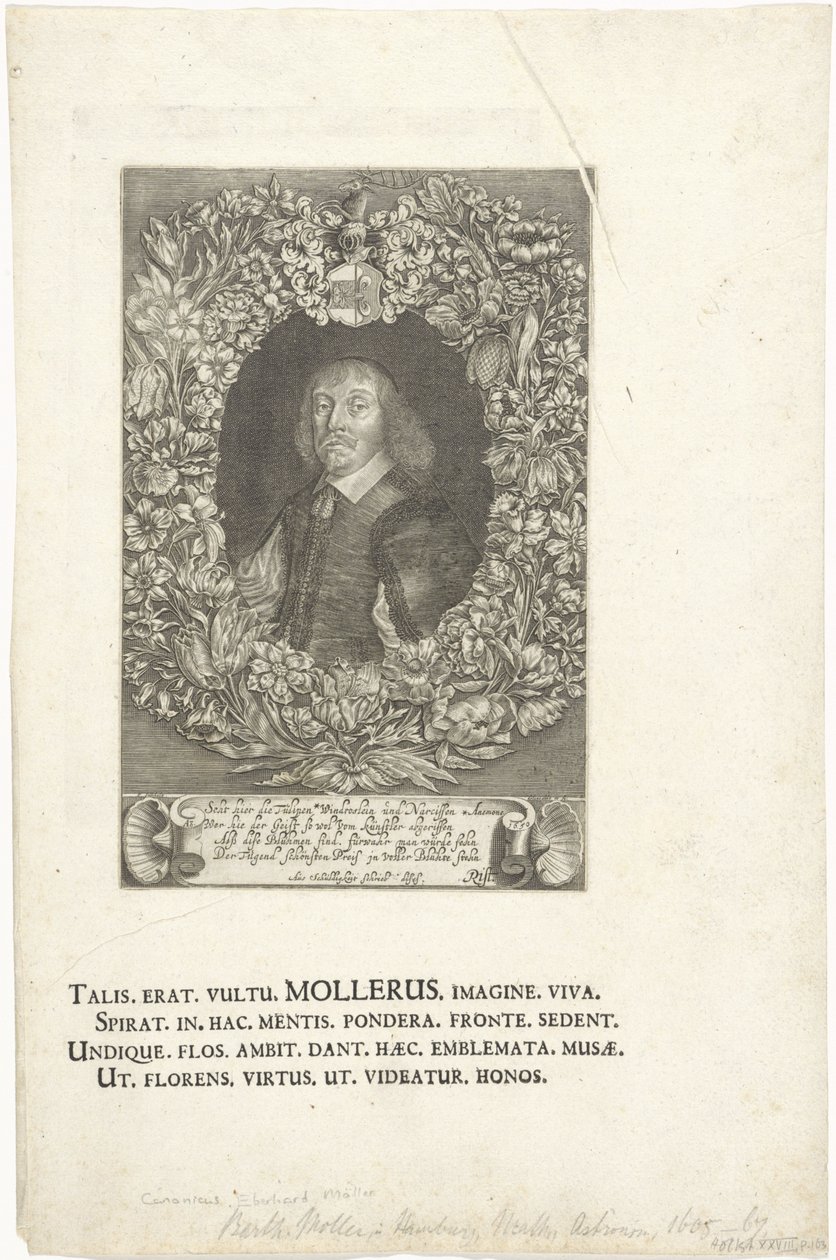 نقش صورة بارثولد مولر ، محامي وعمدة هامبورغ (1643-1667) بواسطة فرانسوا ستويرهلت