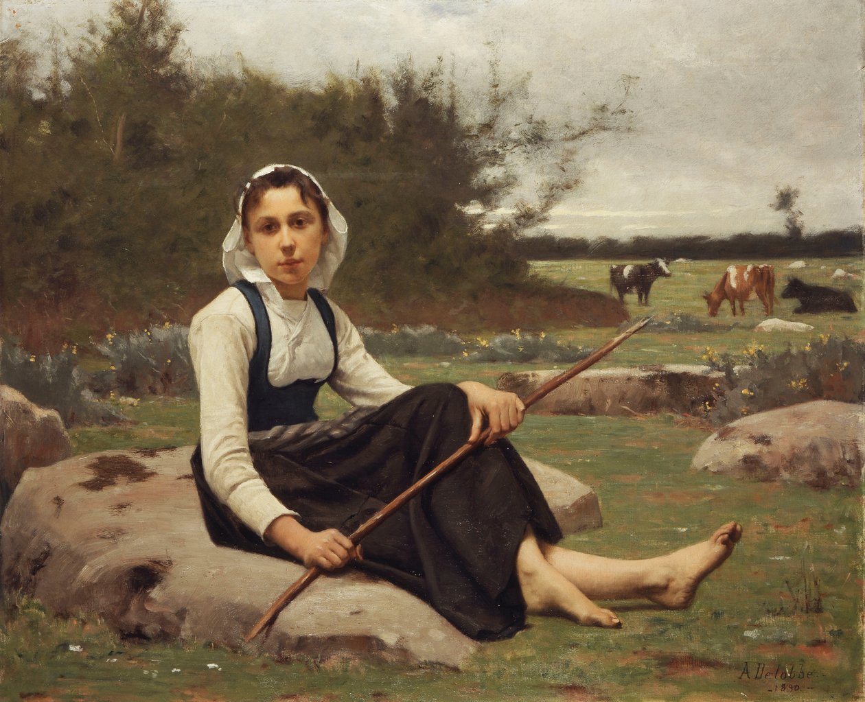 الراعية ، 1890 بواسطة فرانسوا ألفريد ديلوب
