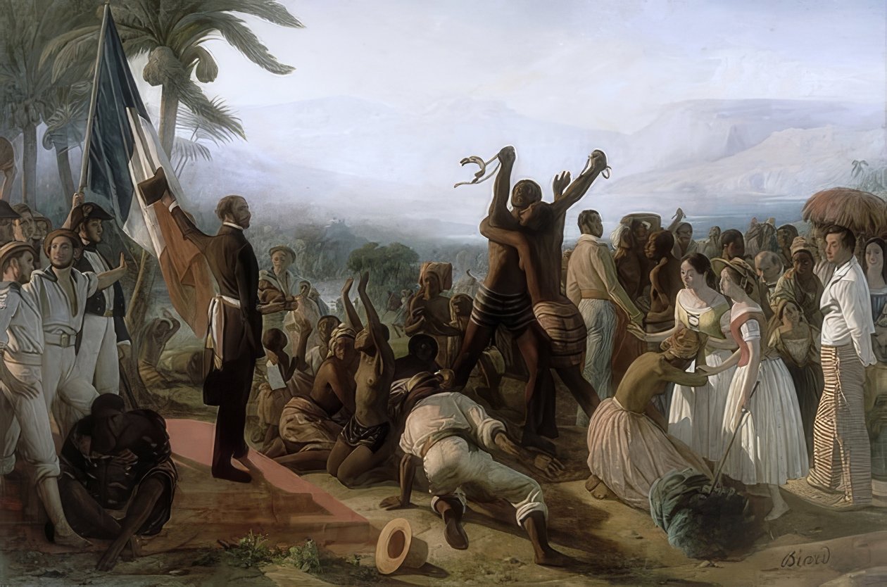 إعلان إلغاء الرق في المستعمرات الفرنسية في 23 أبريل 1848. 1848-49 بواسطة فرانسوا أوغست بيارد