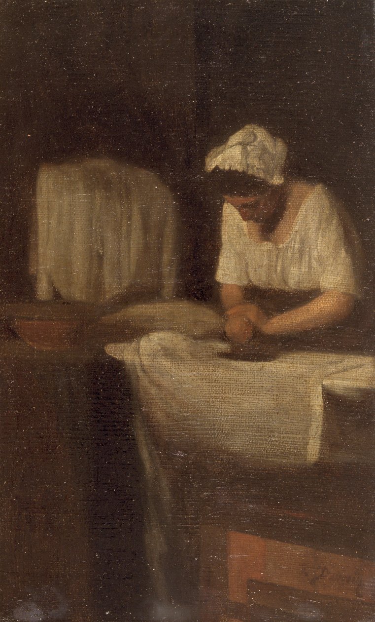 "امرأة تكوي" ، The Laundress ، c1850 بواسطة فرانسوا بونفين
