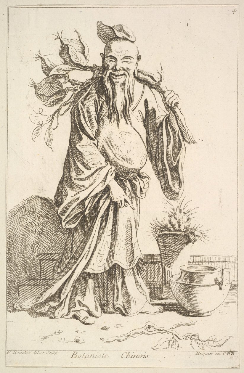 عالم النبات الصيني ، 1738-45. بواسطة فرانسوا باوتشر