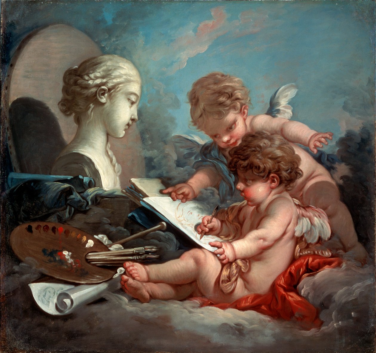كيوبيد ، رمزية للرسم ، 1760. بواسطة فرانسوا باوتشر