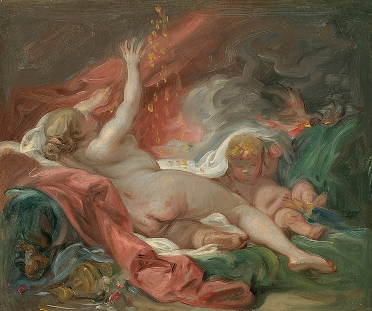 Danaë (دراسة). حوالي 1760 بواسطة فرانسوا باوتشر