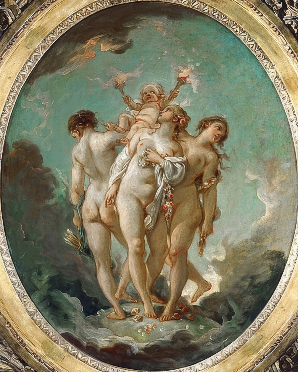 Die drei Grazien mit Amor (Les Trois Grâces) بواسطة فرانسوا باوتشر