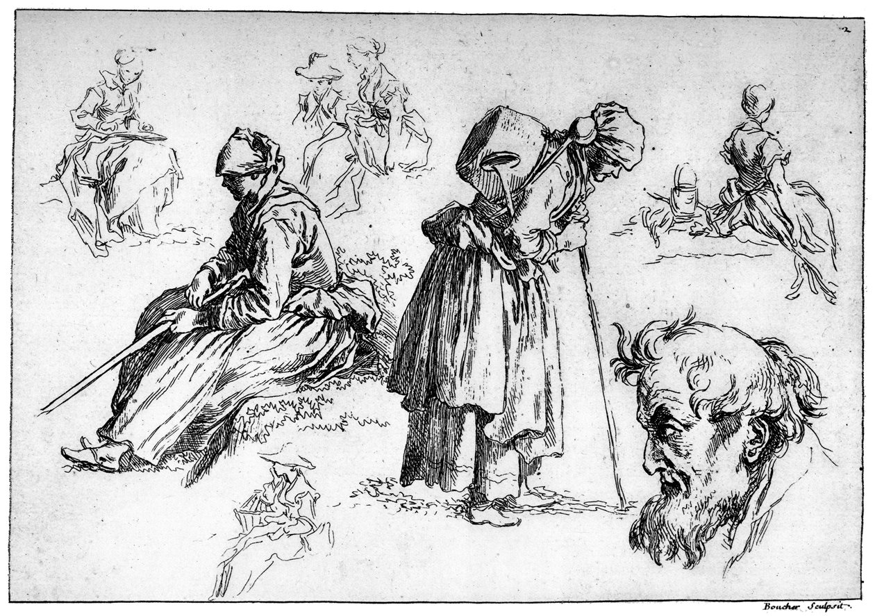 شخصيات متنوعة ، c1720-1770 ، 1924 بواسطة فرانسوا باوتشر