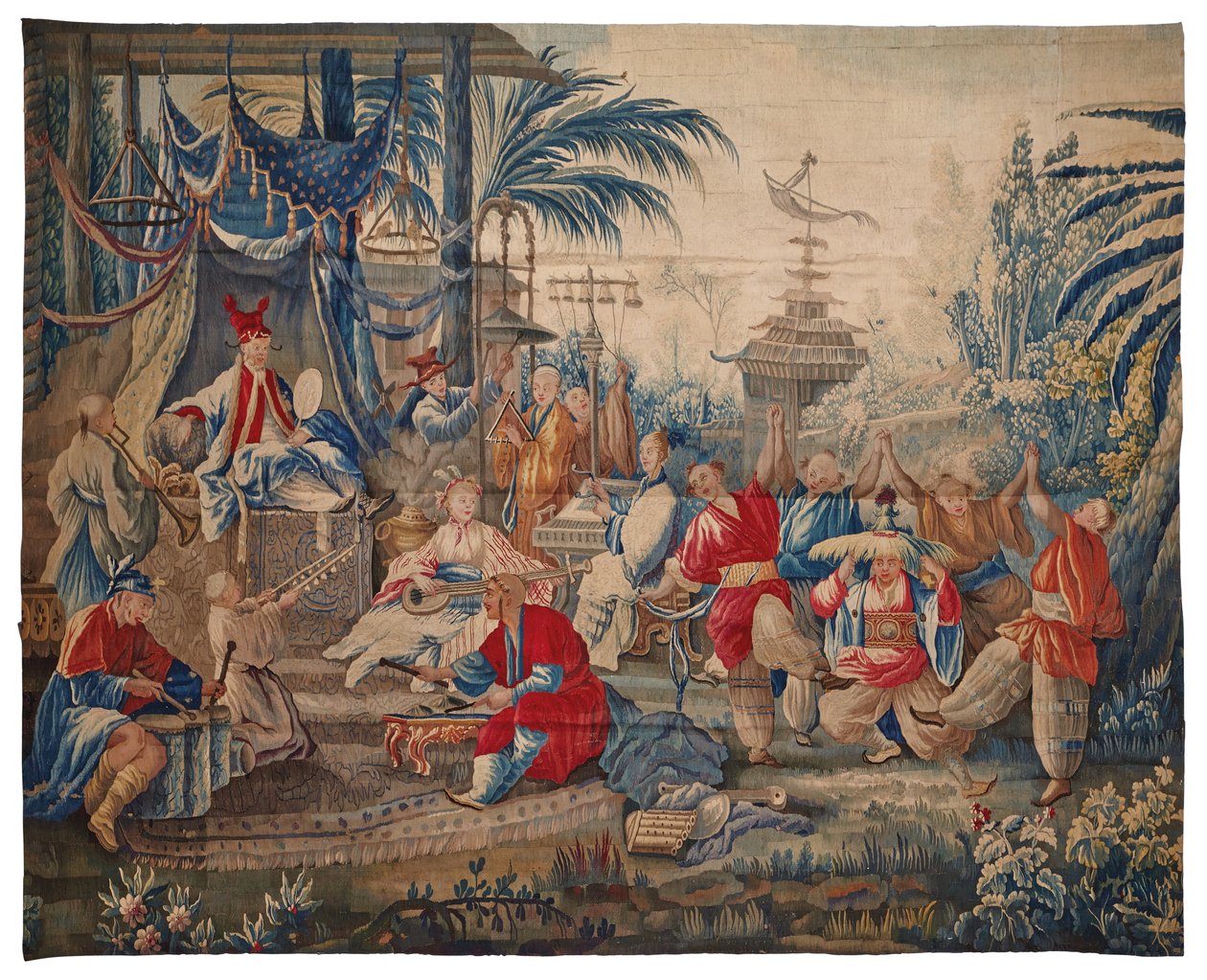 نسيج لويس السادس عشر "aux Chinoiserie" ، أوبيسون ، الربع الأخير من القرن الثامن عشر بواسطة فرانسوا باوتشر