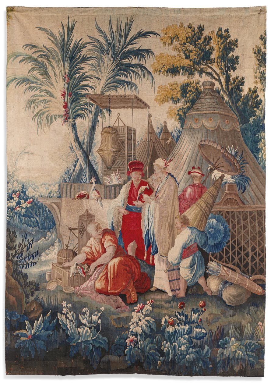 نسيج لويس السادس عشر "aux Chinoiserie" ، أوبيسون ، الربع الأخير من القرن الثامن عشر بواسطة فرانسوا باوتشر