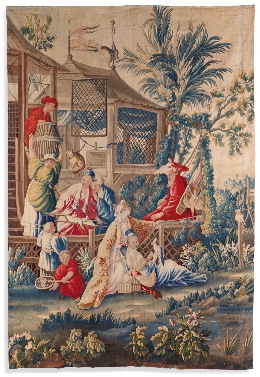 نسيج لويس السادس عشر "aux Chinoiserie" ، أوبيسون ، الربع الأخير من القرن الثامن عشر بواسطة فرانسوا باوتشر