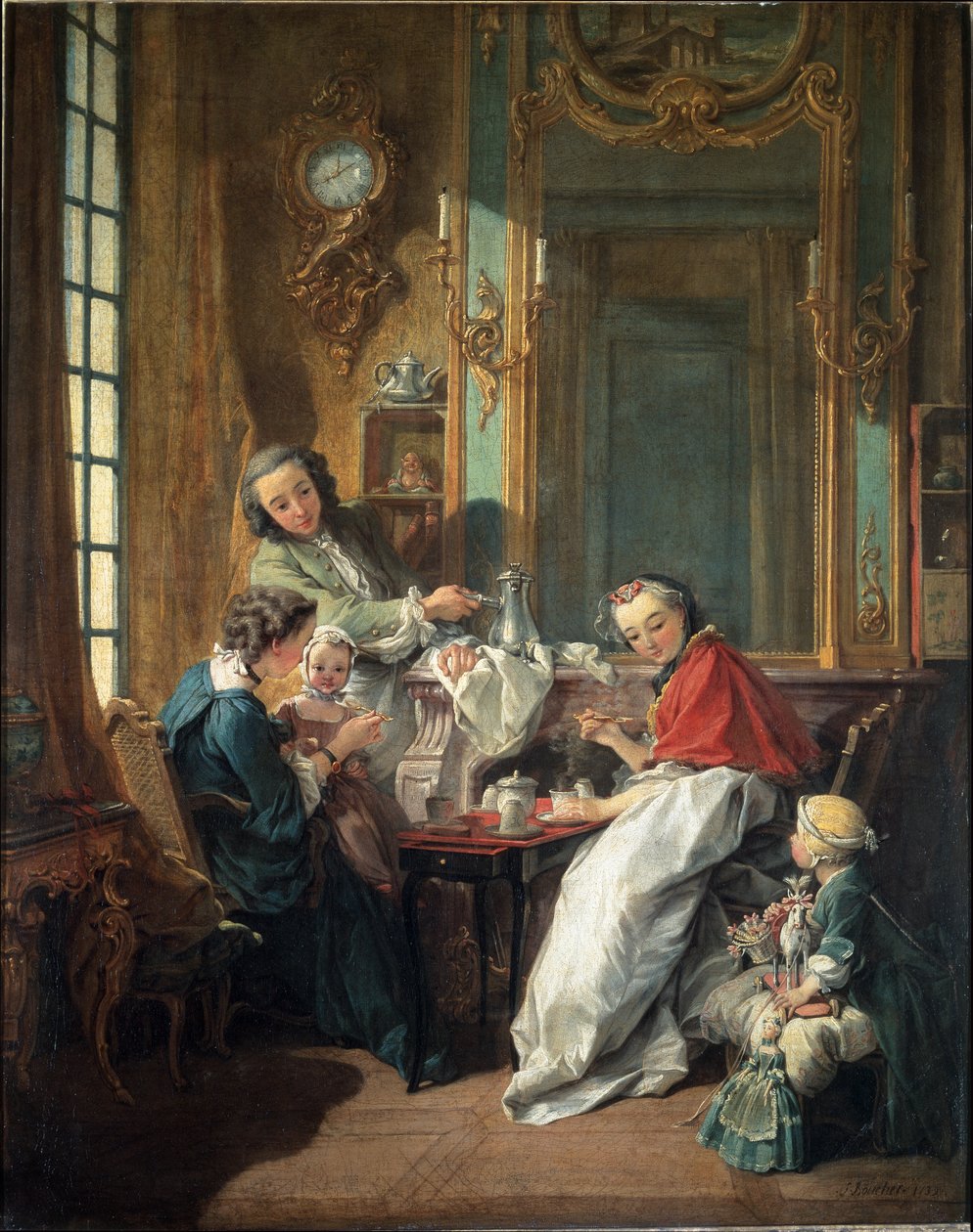 Lunch Scene in a bourgeois interior بواسطة فرانسوا باوتشر