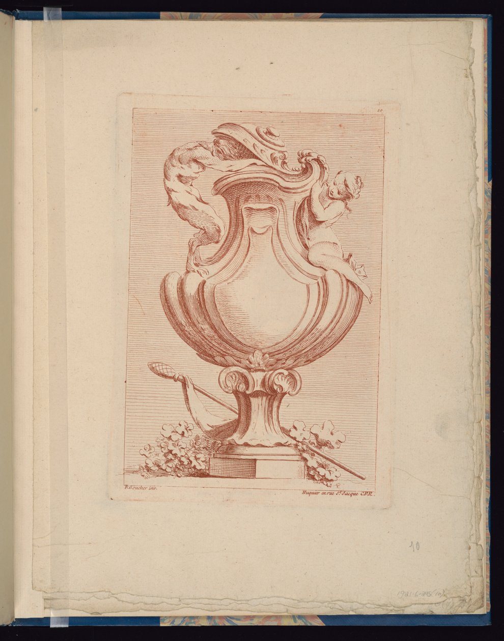 اللوحة 10 ، Livre de vases (كتاب المزهريات) بواسطة فرانسوا باوتشر