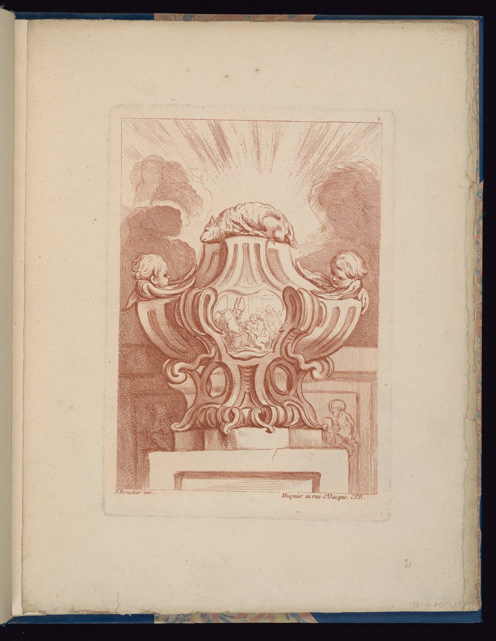 اللوحة 2 ، Livre de vases (كتاب المزهريات) بواسطة فرانسوا باوتشر