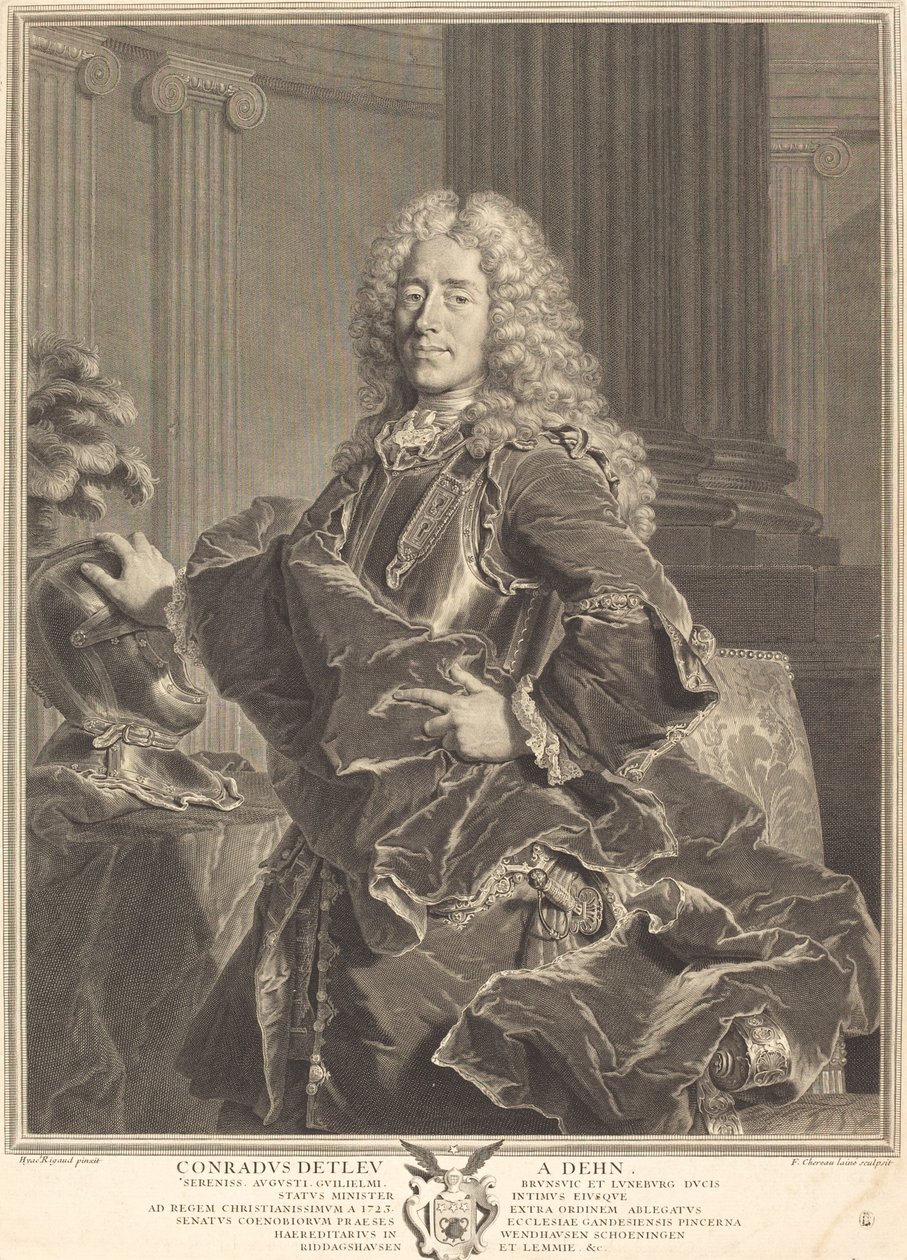 كونراد ديتلو فون دهن بواسطة فرانسوا تشيرو الأول بعد Hyacinthe Rigaud