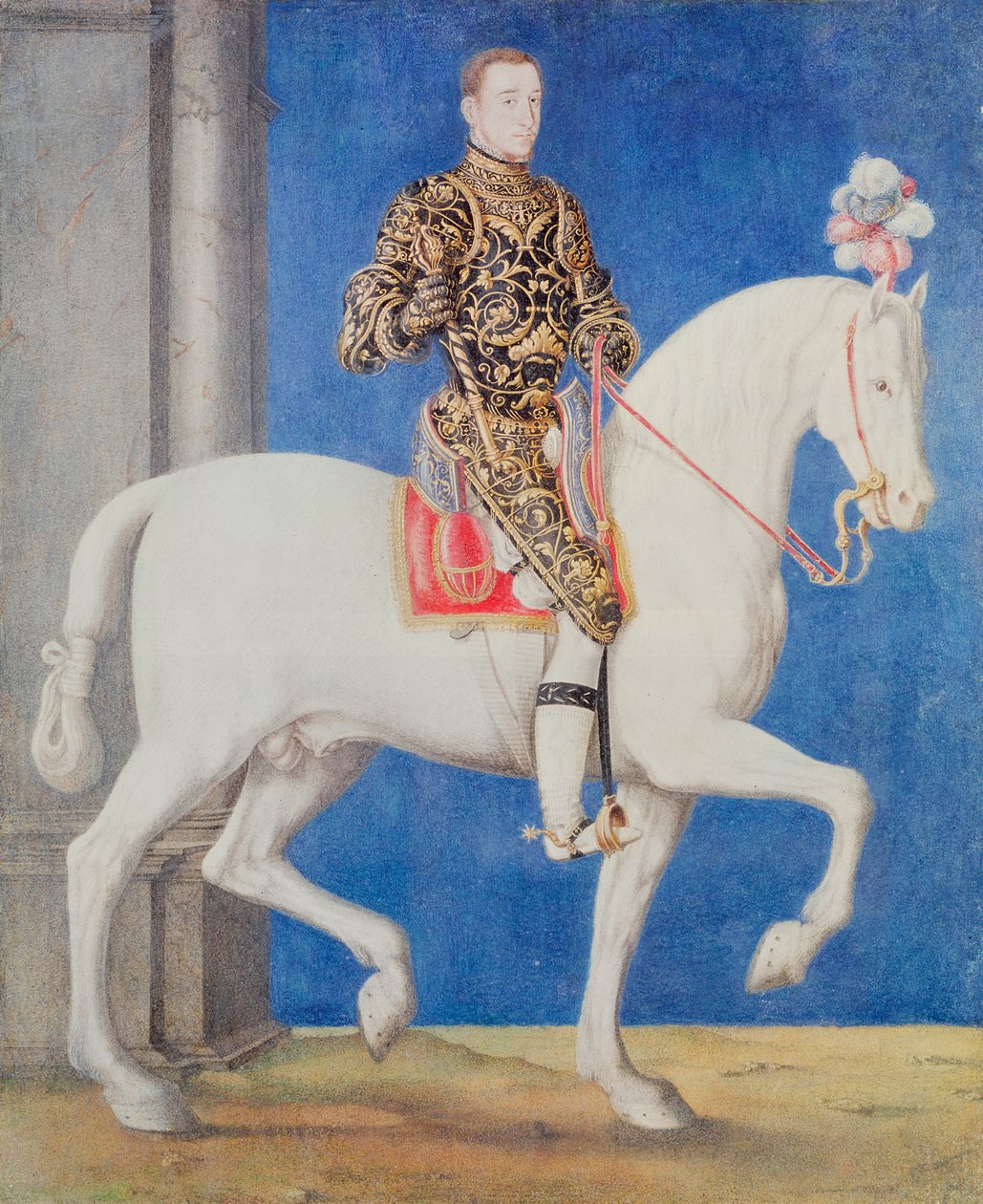 صورة الفروسية يفترض أنها دوفين هنري الثاني (1519-59) ج .1543 بواسطة فرانسوا كلويت