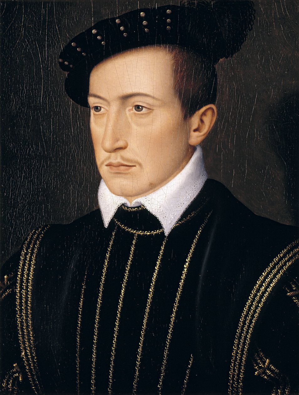 Guy XVIII، Comte de Laval، c.1540 (زيت على لوح بلوط) بواسطة فرانسوا كلويت