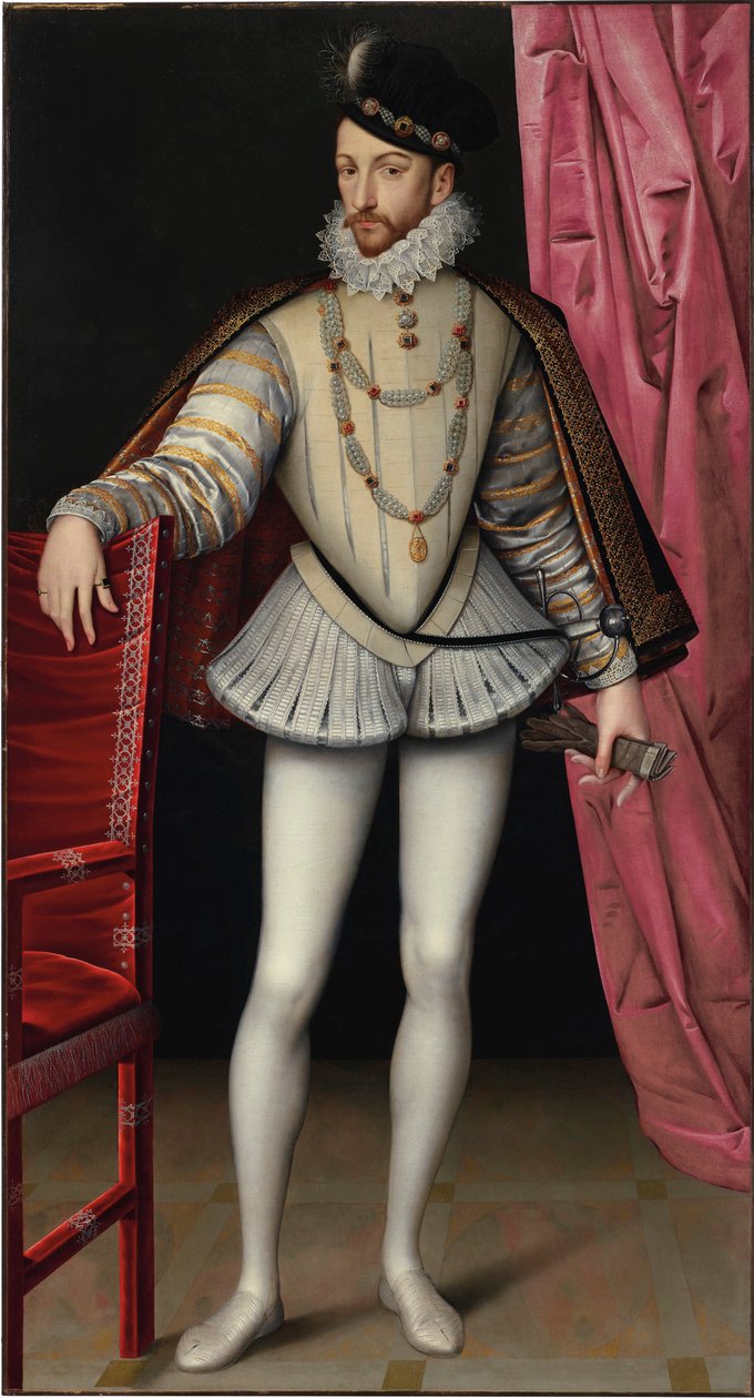 صورة لملك فرنسا تشارلز التاسع 1550-1574 ، ج. 1570. بواسطة فرانسوا كلويت