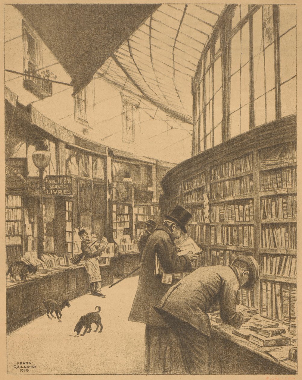 مكتبة Moens في Galerie Bortier في بروكسل بواسطة فرانسوا جيليارد