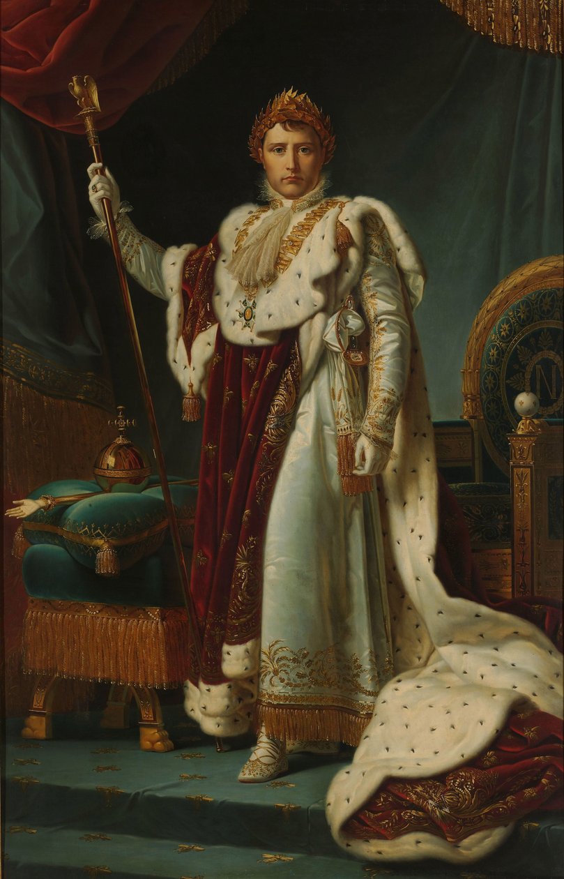 صورة للإمبراطور نابليون الأول الإمبراطور نابليون الأول في رداء التتويج ، 2 ديسمبر 1804 بواسطة فرانسوا جيرارد (ورشة عمل)