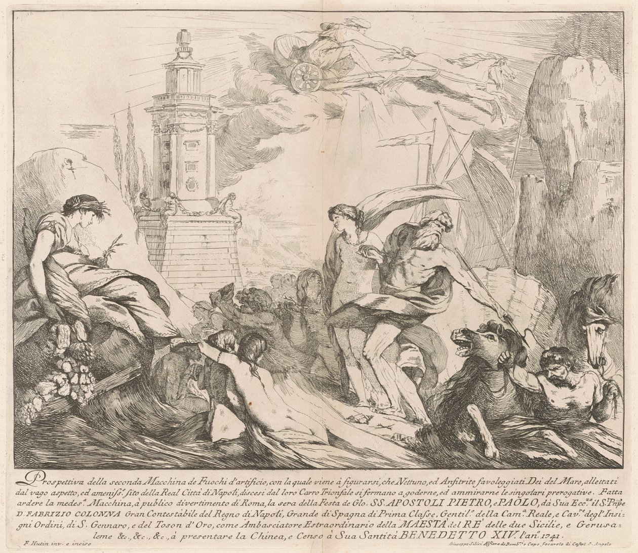 The Seconda Macchina للصين عام 1741: نبتون وأمفيتريت بواسطة فرانسوا هوتين
