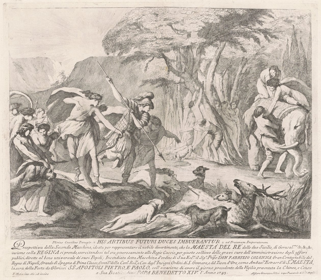 The Seconda Macchina للصين عام 1743: The Royal Hunt بواسطة فرانسوا هوتين