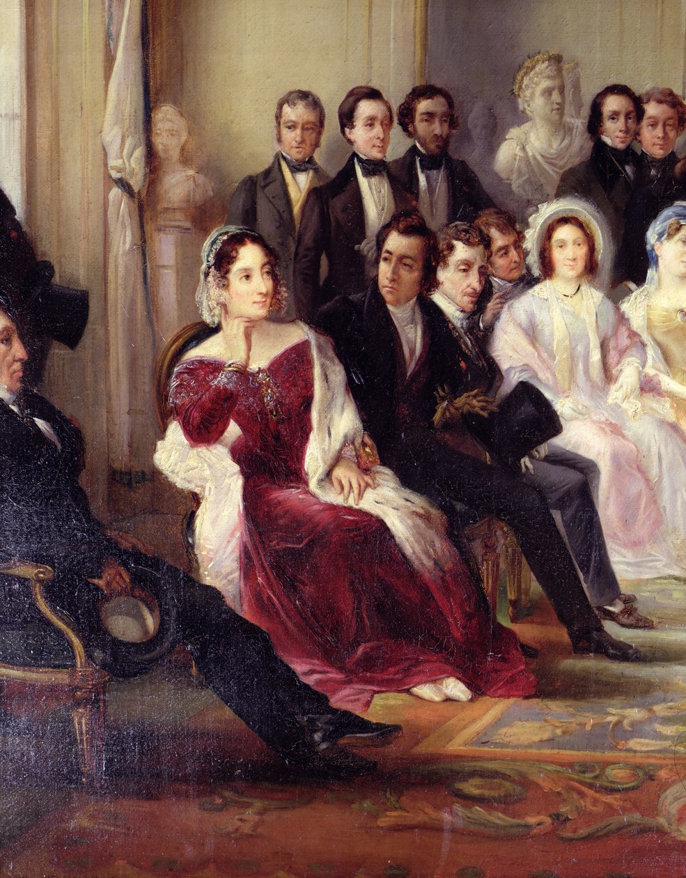 فرانسوا أندريو (1759-1833) يقرأ مأساته جونيوس بروتوس في بهو الكوميديا الفرنسية ، 26 مايو 1828 ، 1847 (تفاصيل 216914) بواسطة فرانسوا جوزيف هايم
